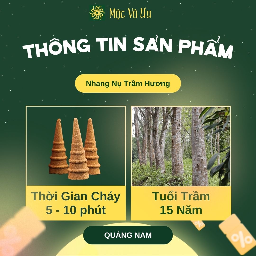 Nụ Trầm Hương Nguyên Chất Mộc Vô Ưu Xông Nhà Tẩy Uế, Làm Sạch Không Gian Sống, an tâm mỗi ngày. - Ảnh 2