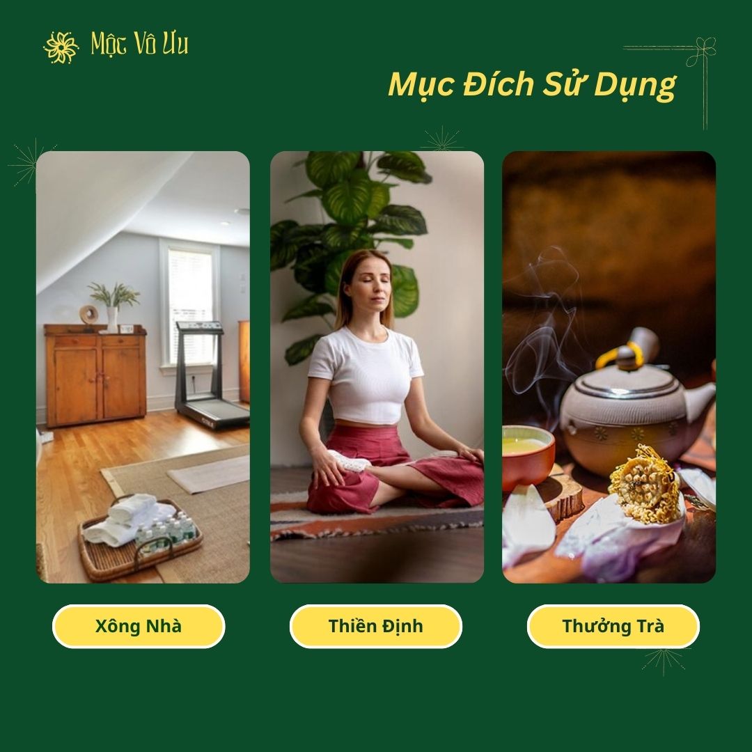 Nụ Trầm Hương Nguyên Chất Mộc Vô Ưu Xông Nhà Tẩy Uế, Làm Sạch Không Gian Sống, an tâm mỗi ngày. - Ảnh 5